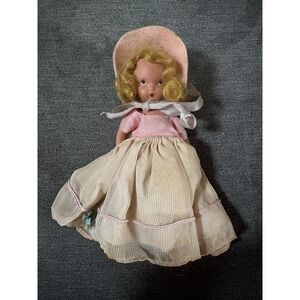 Vintage Nancy Storybook Doll 1930s Bisque 5" Pink‎ Dress